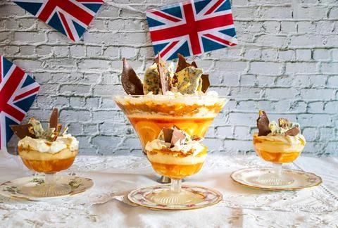 Platinum Jubilee  pudding Stock Photos
