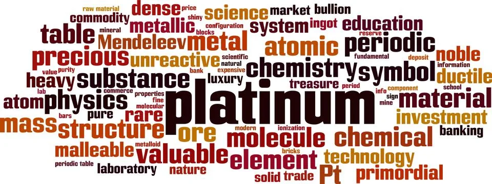 Platinum word cloud Stock Illustration