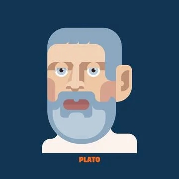 Plato Portrait Stock Illustration