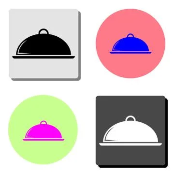 Platter. flat vector icon Stock Illustration
