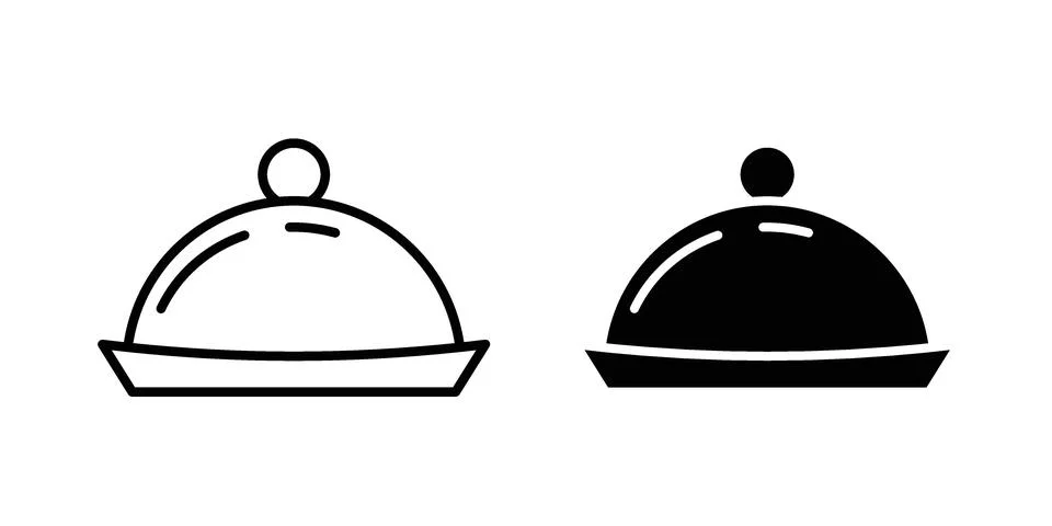 Platter icon design. Simple Vector illustrations.. Stock Illustration