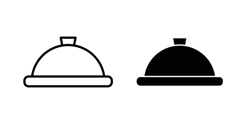 Platter icon set. Vector EPS 10 Stock Illustration