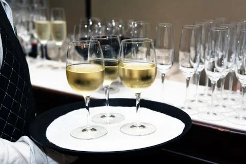 Platter With Wine Stock Photos