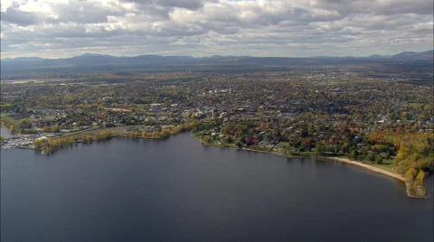 Plattsburgh aerial Stock Footage 65423334