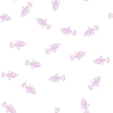 Platy fish glyph seamless pattern Stock Illustration