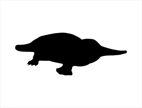 Platypus silhouette vector art Stock Illustration