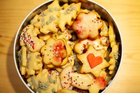 Plätzchen Dose Weihnachten Stock Photos