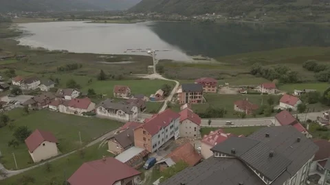 Plav Lake Montenegro Forward 2, 4K Drone Stock Footage 217782210