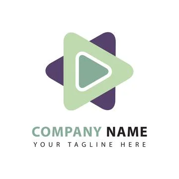 Play abstract logo icon. Stock Illustration