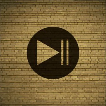 Play and pause button web icon. Flat design Stock Illustration