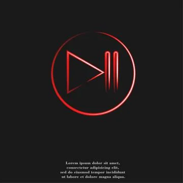 Play and pause button web icon. Flat design Stock Illustration