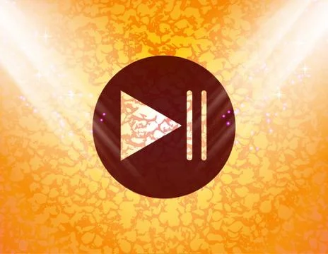Play and pause button web icon. Flat design Illustrazione stock