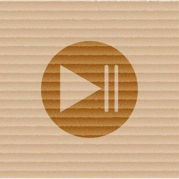 Play and pause button web icon. Flat design Illustrazione stock