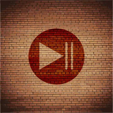 Play and pause button web icon. Flat design Stock Illustration