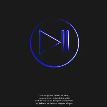 Play and pause button web icon. Flat design Stock Illustration