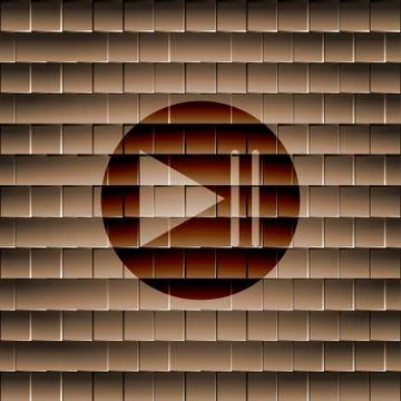 Play and pause button web icon. Flat design Stock Illustration