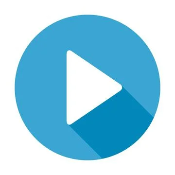 Play and pause icon with shadow, start interface media button, internet playe Stock Illustration