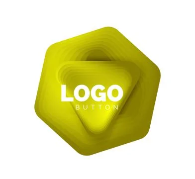 Play, arrow or download button icon, minimal design business logo template. 3d 스톡 일러스트