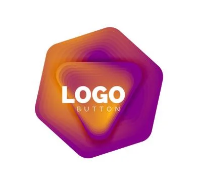 Play, arrow or download button icon, minimal design business logo template. 3d Stock Illustration