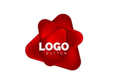 Play, arrow or download button icon, minimal design business logo template. 3d 스톡 일러스트