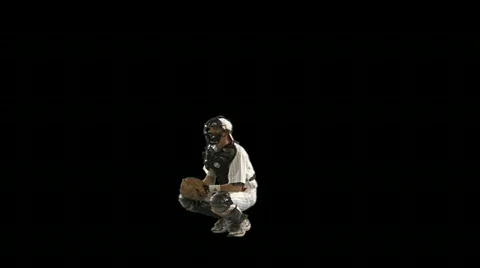 Play ball! (Baseball w/ alpha channel) Stock Footage 75617