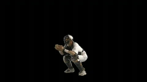 Play ball! (Baseball w/ alpha channel) Stock Footage 75683