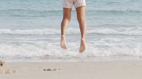 Play on the beach Stockbeeldmateriaal 31818993