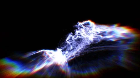 Play of a beam of light on a black background. Mysterious natural phenomenon. Stock Footage 167620348