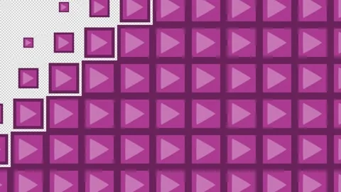 Play Block tile wave Transitions. 1080p - 30 fps - Alpha Channel (4) Stock Footage 256093443