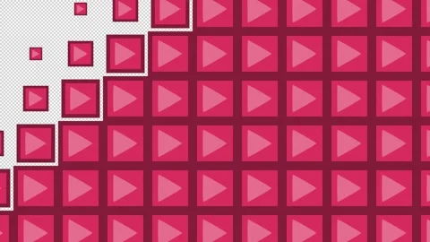 Play Block tile wave Transitions. 1080p - 30 fps - Alpha Channel (7) Stock Footage 256093492