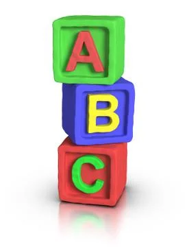 Play blocks - abc Stock Illustration