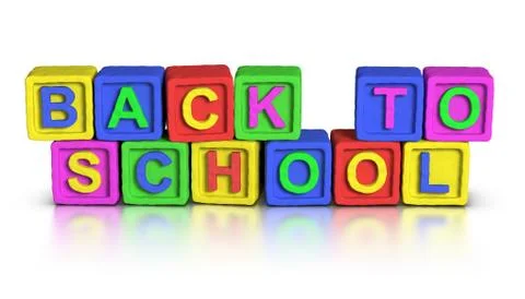 Play blocks : back to school Stock Illustration