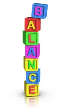 Play blocks : balance Stock Illustration