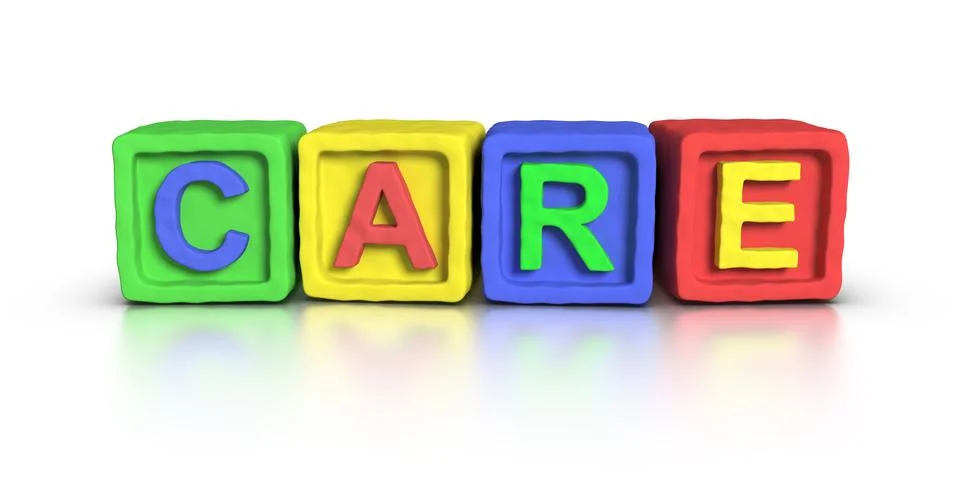 Play blocks : care Stock Illustration