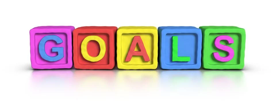 Play blocks : goals Stock Illustration