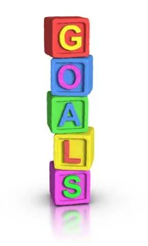 Play blocks : goals Stock Illustration
