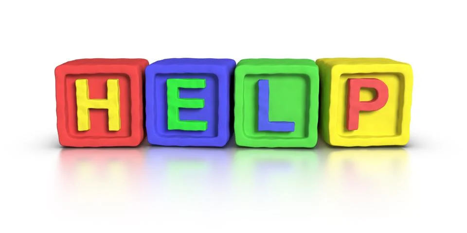 Play blocks : help Stock Illustration