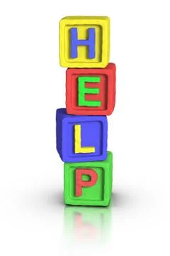 Play blocks : help Illustrazione stock