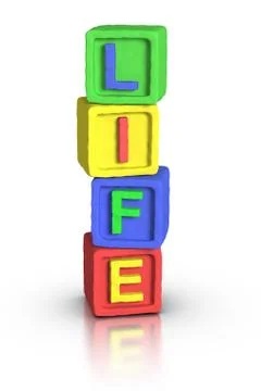 Play blocks : life Illustrazione stock