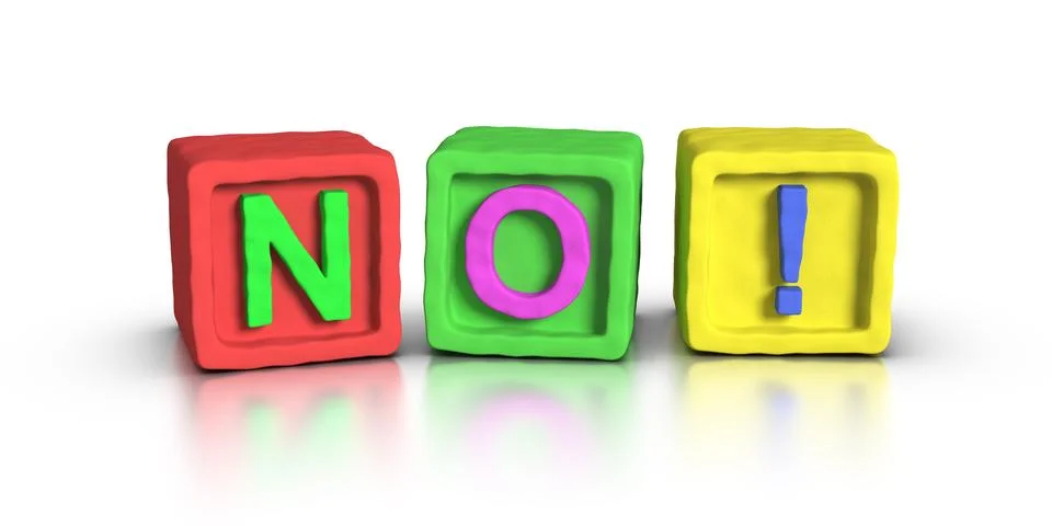 Play blocks : no ! Stock Illustration