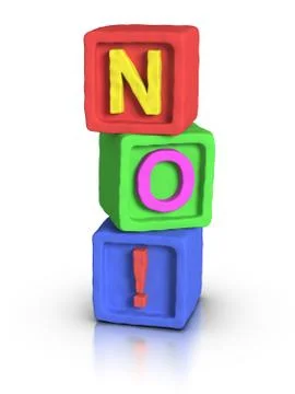 Play blocks : no ! Stock Illustration