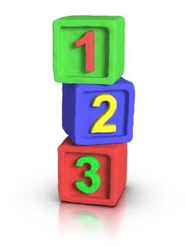 Play blocks - numbers Illustrazione stock