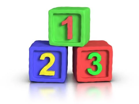 Play blocks - numbers Stock Illustration