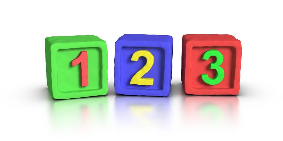 Play blocks - numbers Stock Illustration