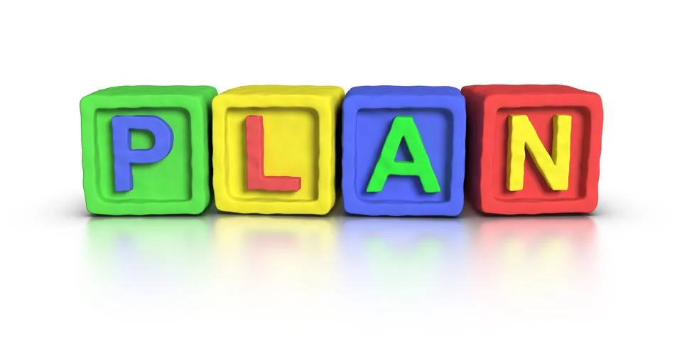 Play blocks : plan Illustrazione stock