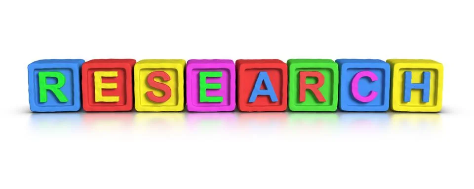 Play blocks : research Stock Illustration