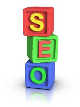 Play blocks : seo Stock Illustration
