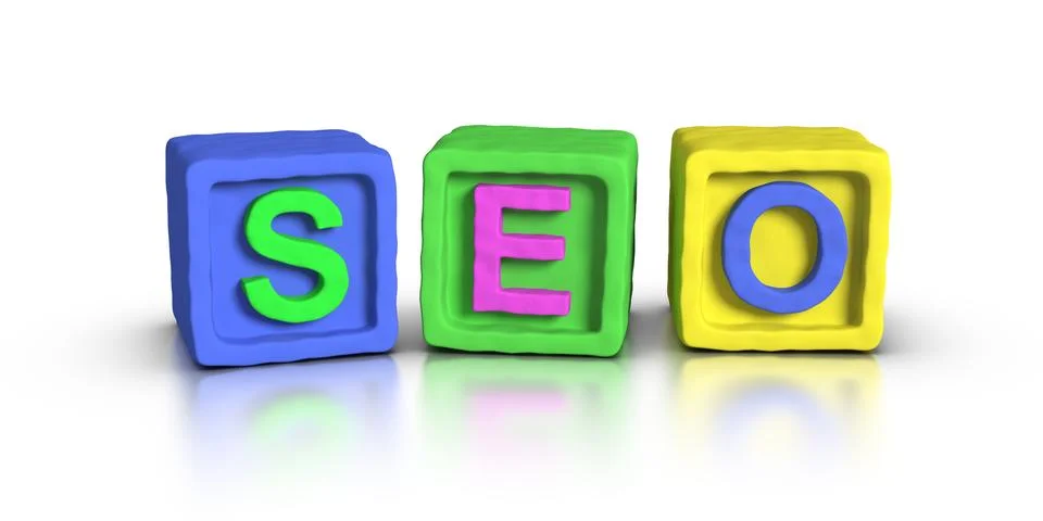 Play blocks : seo Stock Illustration