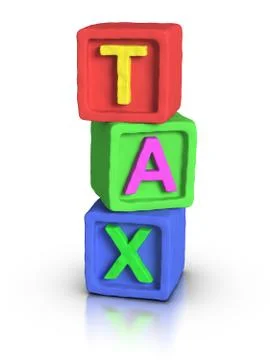 Play blocks : tax Stock Illustration