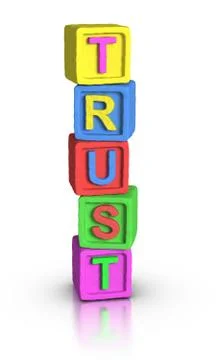 Play blocks : trust Stock Illustration